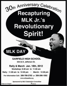 Join us for the 30th Anniversary MLK Day Celebration @ Garfield High School!